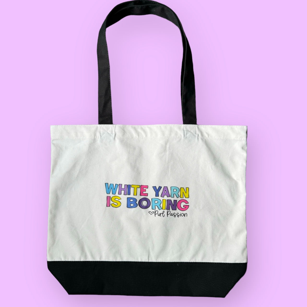 White Yarn is Boring Tote